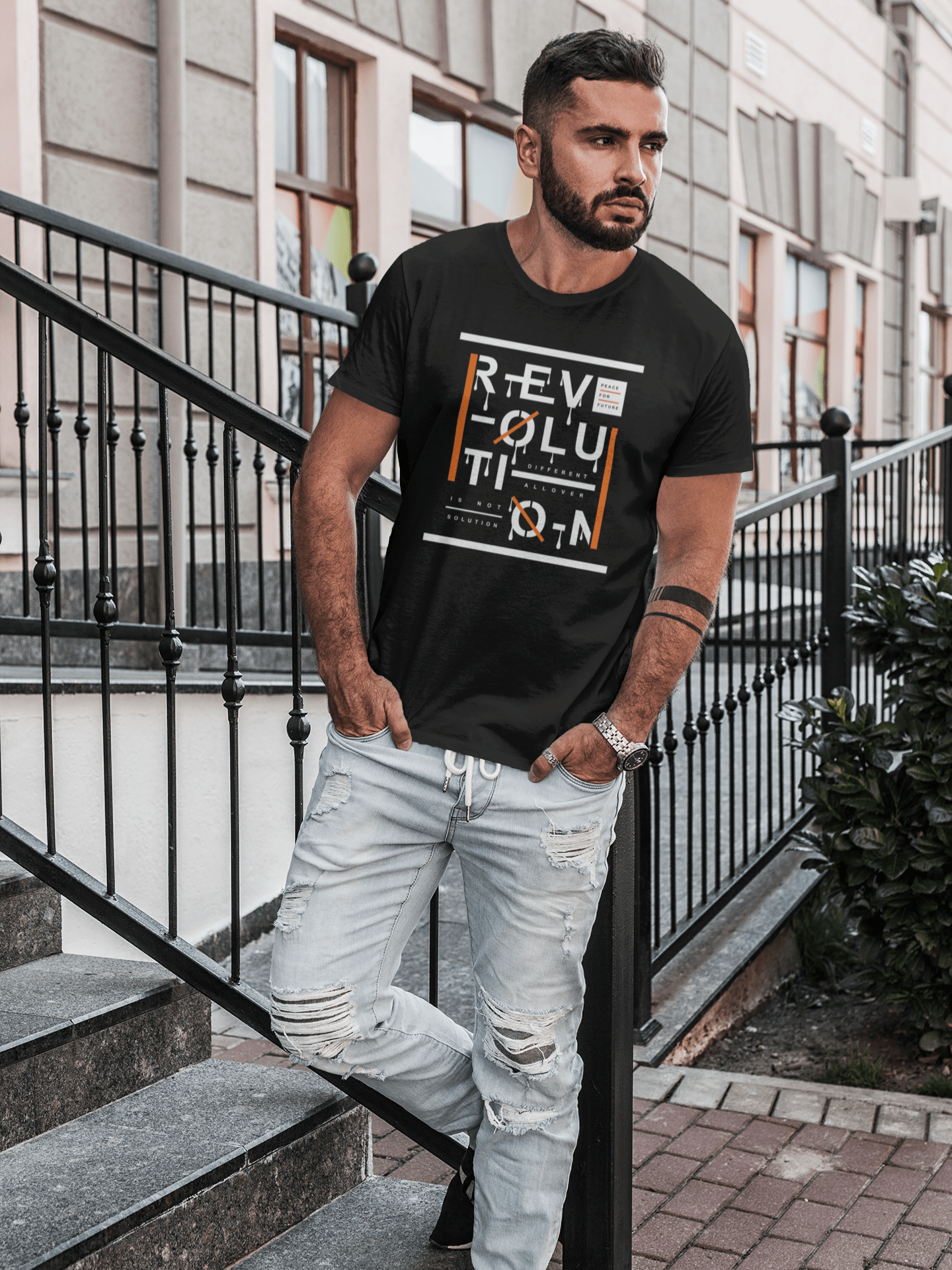 Revolution Combed Cotton Graphic T-shirt