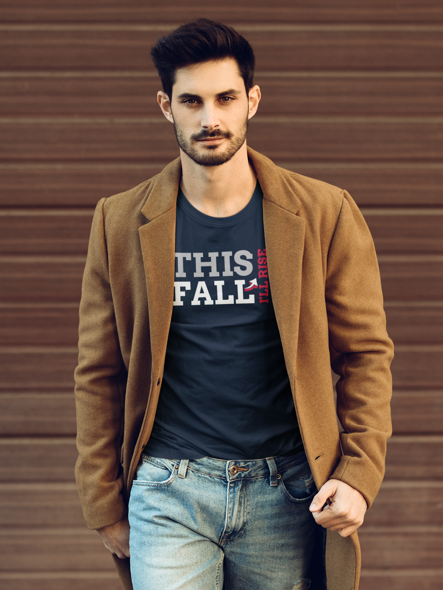 Men Fitted Long Sleeve Graphic Tee-Peace & Products
