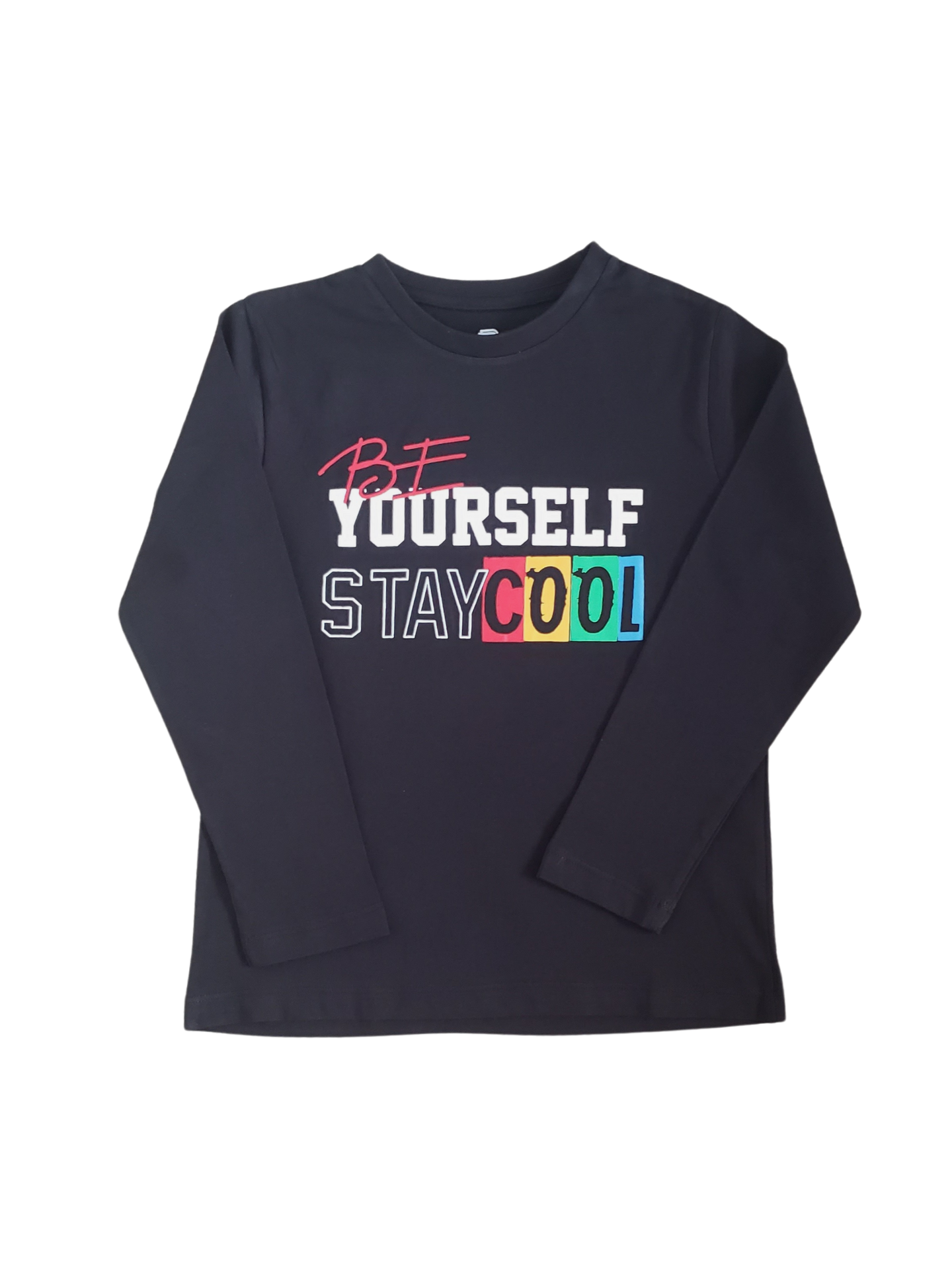 Be Yourself Combed Cotton Long Sleeve Graphic T-shirt